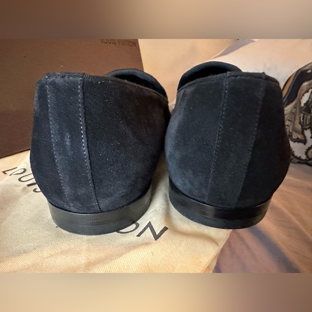 Louis Vuitton Men Shoes Black Suede loafers 9.5UK 10.5US New Never Worn - Picture 5 of 6